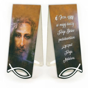 Jezus - Całun Turyński - Zakładka papierowa z magnesem