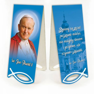 Święty Jan Paweł II - Zakładka papierowa z magnesem