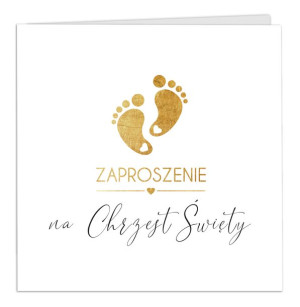 Zaproszenia na Chrzest z kopertą CZ10
