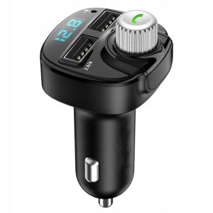 Transmiter FM Bluetooth MP3 - Ładowarka USB 3,4A