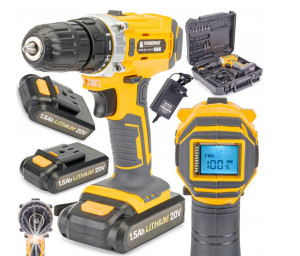 Wkrętarka Akumulatorowa Wiertarka Lcd 2x Aku 20v, 2 Lata Gwarancja