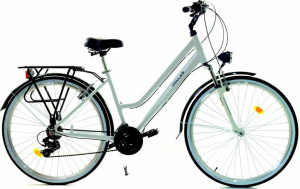 Rower Dallas City Trekking Alu 28" 21spd - biały z czarnym