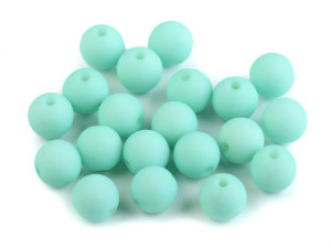 Kule Plastikowe Matowe Miętowe 10mm 8szt