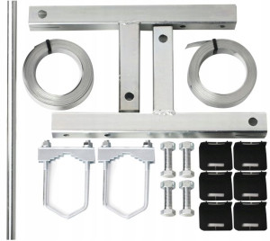 Obejma Kominowa 5m + Maszt Aluminiowy Antenowy 2m