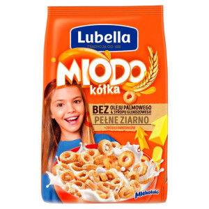Lubella Mlekołaki Miodo kółka Zbożowe kółka z miodem 250 g