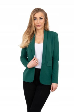 Elegancka Marynarka Damska Z Klapami Zielona