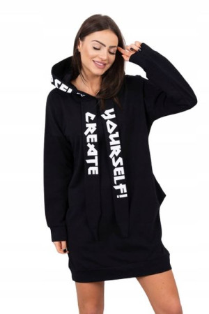 Sukienka z kapturem przed kolano Oversize
