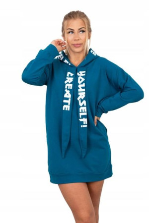 Sukienka z kapturem przed kolano Oversize