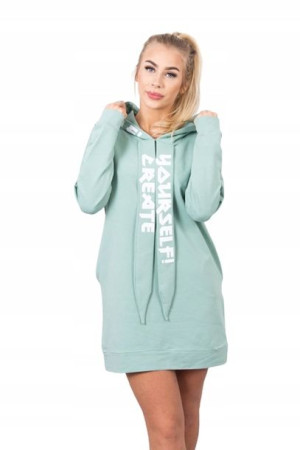 Sukienka z kapturem przed kolano Oversize