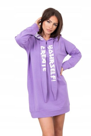 Sukienka z kapturem przed kolano Oversize