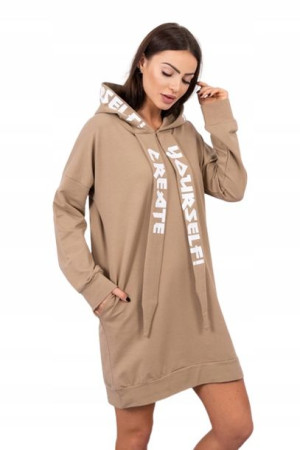 Sukienka z kapturem przed kolano Oversize