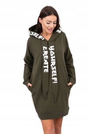 Sukienka z kapturem przed kolano Oversize