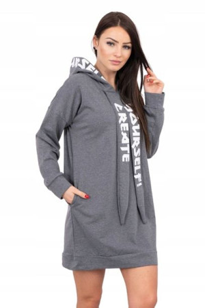 Sukienka z kapturem przed kolano Oversize