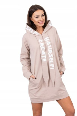 Sukienka z kapturem przed kolano Oversize