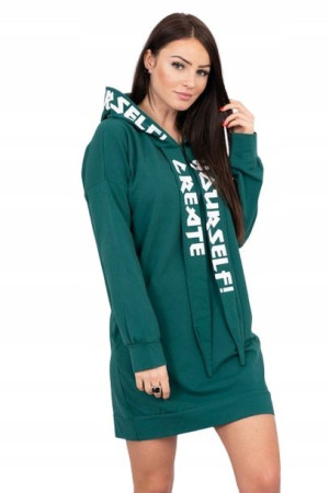 Sukienka z kapturem przed kolano Oversize