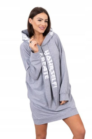 Sukienka z kapturem przed kolano Oversize