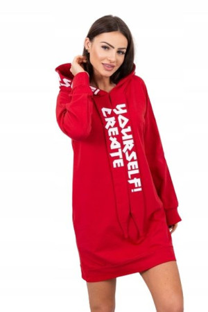Sukienka z kapturem przed kolano Oversize