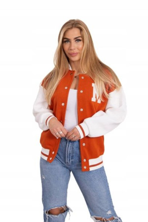 Bluza ocieplana bejsbolówka rudy universal