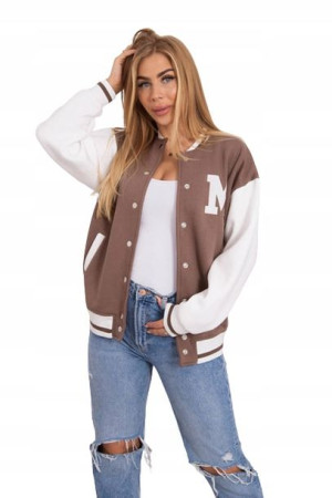 Bluza ocieplana bejsbolówka mocca universal
