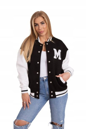 Bluza ocieplana bejsbolówka czarna universal