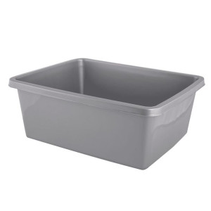 Miska plastikowa łazienkowa prostokątna 11L szara