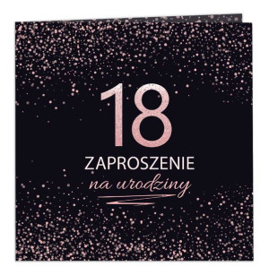  ZAPROSZENIA NA 18 URODZINY z Białą Kopertą - B2
