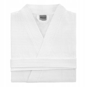 Biały Męski Szlafrok Bawełna Kimono Wafel Gof Xxl