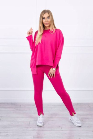 Komplet dresowy bluza oversize + spodnie fuksja