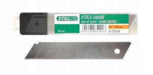 Ostrza zapasowe łamane 18mm opakowanie 10 szt S-17618 Stalco
