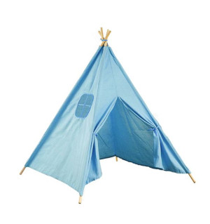 Namiot Domek Tipi Teepee Wigwam Dla Dzieci 120x120x160 Cm Niebieski