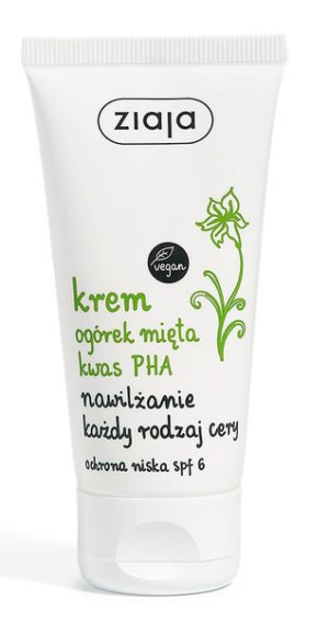 Ziaja Ogórek Mięta Krem Nawilżający Spf 6 Tuba 50ml