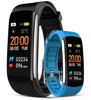 Smartband Giewont Czarny GW200-7 + Pasek Jasnoniebieski