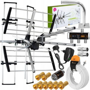 Antena Kierunkowa Dvb-t2 Combo 4k Mux8 Zestaw 3tv