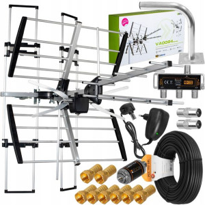 Antena Kierunkowa Dvb-t2 Combo 4k Mux8 Zestaw 3tv