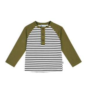 Bluzka w paski, khaki 104/110