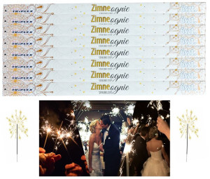ZIMNE OGNIE 70 CM - 120 SZTUK wesele ślub!