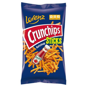 Crunchips Sticks Chipsy ziemniaczane o smaku ketchup 70 g