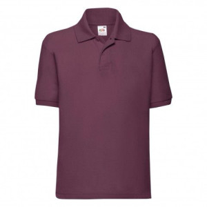 Koszulka dziecięca Polo 65/35 Fruit of the Loom Burgund 12-13