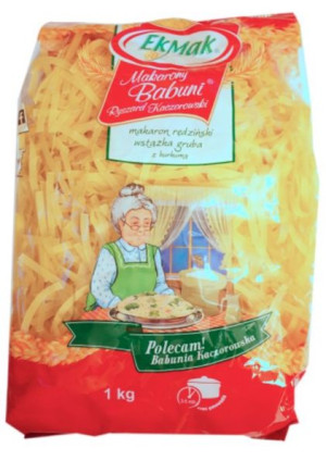 Eko Mak Makarony Babuni wstążka gruba 1kg