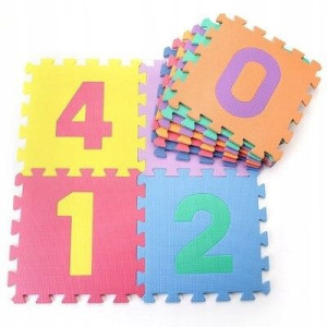 Mata Piankowa Edukacyjna Kolorowa Puzzle 10 Sztuk