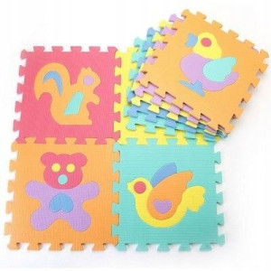 Mata Piankowa Edukacyjna Kolorowa Puzzle 10 Sztuk