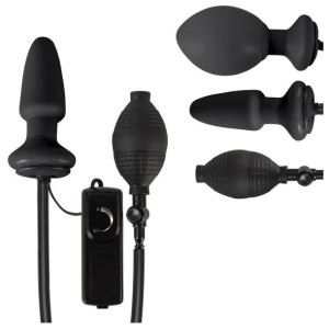 Pompowany Korek Analny z Wibracją 12 cm Dildo Anal