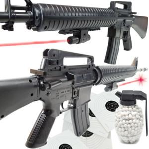 M16 Amerykański Karabin Na Kulki Snajperka ASG Replika + Granat Kulek Bezsz