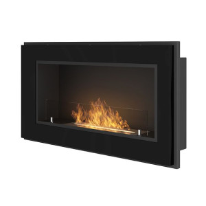 Biokominek wiszący Frame 900 Czarny z szybą Simple Fire