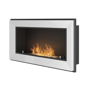 Biokominek wiszący Frame 900 Biały z szybą Simple Fire
