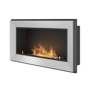Biokominek wiszący Frame 900 Inox z szybą Simple Fire