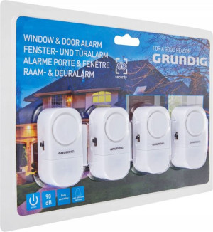 4x Grundig Alarm Do Drzwi Okien Okna Czujka 4szt.