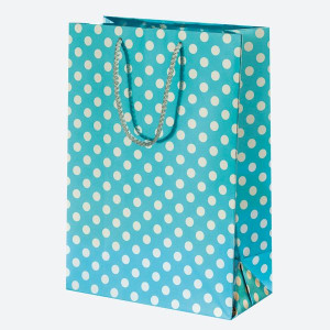 Torba Prezentowa Metaliczna Niebieska 23x32x11 Cm
