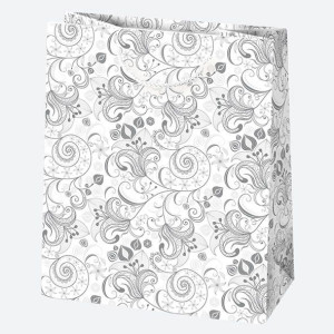Torba Prezentowa Srebrne Lilie 19x23x10,5 Cm