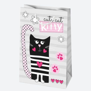 Torba Prezentowa Kot Kitty 16x24x7 Cm